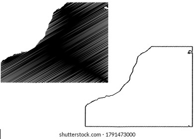 Starke County, Indiana (U.S. county, United States of America, USA, U.S., US) map vector illustration, scribble sketch Starke map