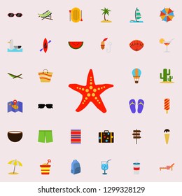 starlet flat icon. colored Summer icons universal set for web and mobile