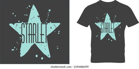 Starlet Star Graphic Print Vector Design