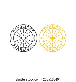 Starlight-Button, Vektorsymbol-Vorlage