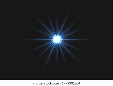 Starlight blue on dark background. You can use for ad, poster, template, business presentation. Vector illustration   