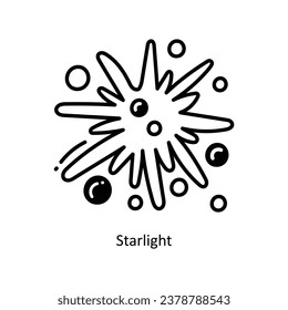 Starlight doodle Icon Design illustration. Space Symbol on White background EPS 10 File