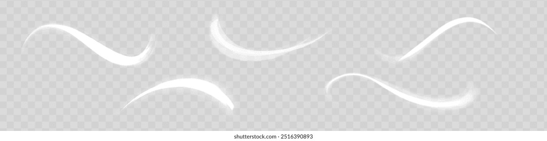 Conjunto de efectos de luz estelar y foco. Resplandor aislado blanco transparente efecto de luz conjunto, brillo, línea, flash de sol, polvo, estrellas, luz del sol, foco, remolino, espiral, portal o túnel. Abstractas 