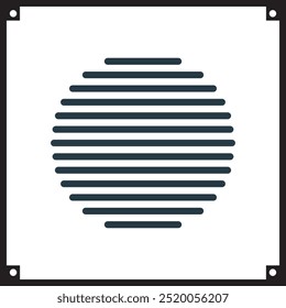 Starlight logo icon vector abstract shape. Rounded line vector logo