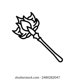 Starlight Scepter Outline Icon, Vector illustration