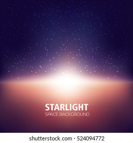 Starlight, Space Background, Vector