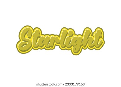 Starlight. Vector handwritten lettering isolated on white background.