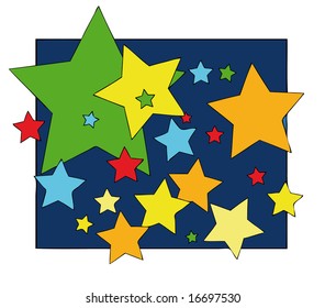 starlights in the night - isolated illustration (vector eps format)