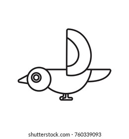 Starling bird icon outline