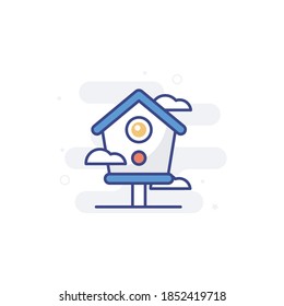 Starling Box illustration style vector icon.