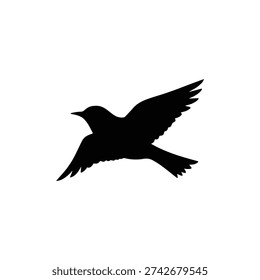 Starling silhouette icon vector illustration.