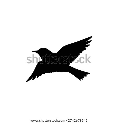 Starling silhouette icon vector illustration.