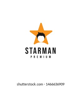 Starman Logo Vector Icon Illustration