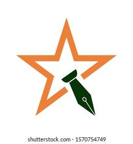 starpen icon logo design template