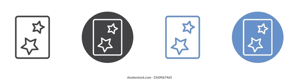 Starr card icon vector symbol outline sign