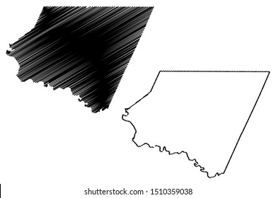 Starr County, Texas (Counties in Texas, United States of America,USA, U.S., US) map vector illustration, scribble sketch Starr map