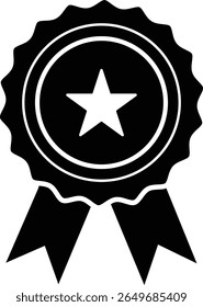 Star-Rated Achievement Badge Icon – Vector Design for Recognition