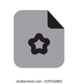 Starred Files Icon Two Tone Solid