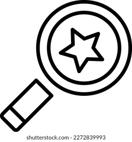 Starred Line Vector Icon Design