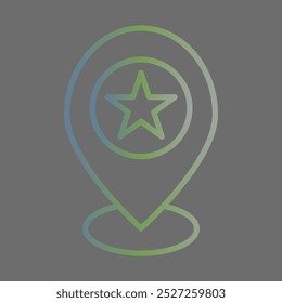 Starred Location icon design for personal commercial use