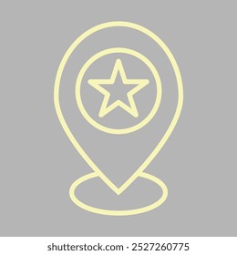 Starred Location icon design for personal commercial use