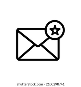 Starred Message Outline Icon. Starred Message Icon