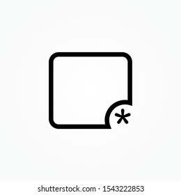 starred message sign icon design