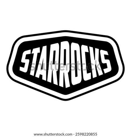 Starrocks Logo Initial Typography Y2K Logo Patch Apparel Fashion Vector Design K66, Commercial Use