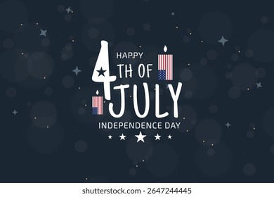 Starry 4th of July Celebration with Bold Typography