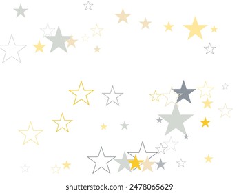 Starry background. Abstract brown and gray star confetti on a pale pink background.  Holiday confetti in US flag colors for President Day. 