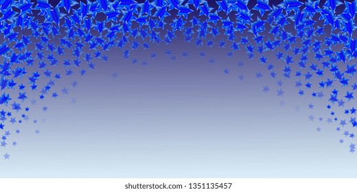 Starry background. Asterisks. Blue stars on a bluish background. Background for greeting card. Vector graphics