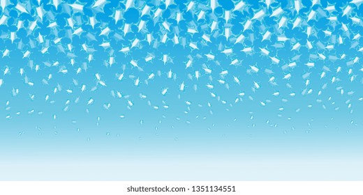 Starry background. Asterisks. Bluish stars on a blue background. Background for greeting card. Vector graphics
