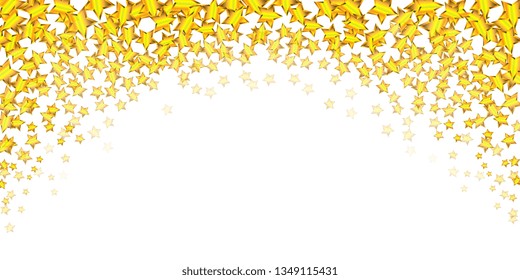 Starry background. Asterisks. Gold stars on a white background. Background for greeting card. Vector graphics
