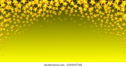 Starry background. Asterisks. Gold stars on a blue background. Background for greeting card. Vector graphics