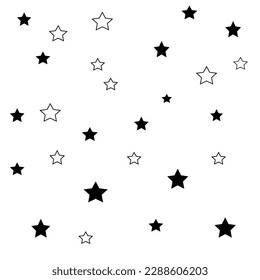 Starry background. Modern Geometric Star Pattern.Scandinavian seamless pattern with stars.Seamless vector stars background.