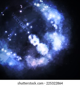 Starry background, rich star forming nebula, colorful abstract illustration eps10