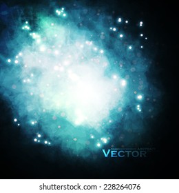 Starry background, rich star forming nebula, colorful abstract illustration eps10