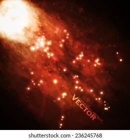 Starry background, rich star forming nebula, colorful abstract illustration eps10