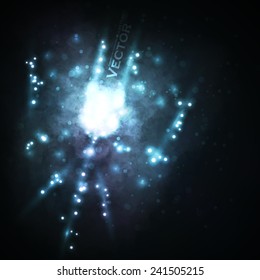 Starry background, rich star forming nebula, colorful abstract illustration eps10