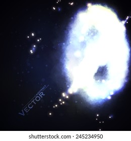 Starry background, rich star forming nebula, colorful abstract illustration eps10