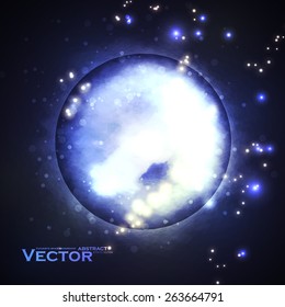 Starry background, rich star forming nebula, colorful abstract illustration eps10