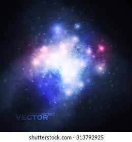 Starry background, rich star forming nebula, colorful abstract illustration eps10