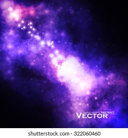Starry background, rich star forming nebula, colorful abstract illustration eps10