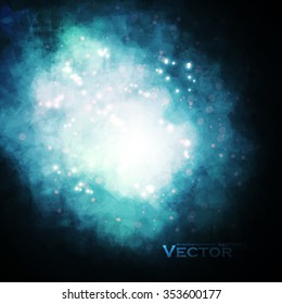 Starry background, rich star forming nebula, colorful abstract illustration eps10