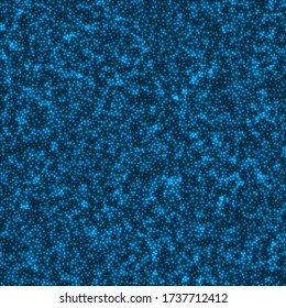 Starry background. Stars densely scattered on a space blue background. Artistic glowing space cover. Cool vector illustration.