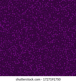 Starry background. Stars evenly scattered on pink background. Amazing glowing space cover. Charming vector illustration.