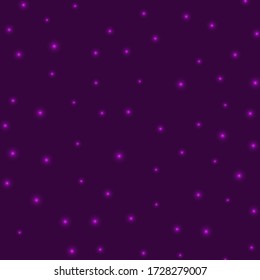 Starry background. Stars sparsely scattered on pink background. Artistic glowing space cover. Astonishing vector illustration.