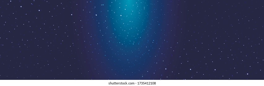 Starry black and blue sky with flying comets