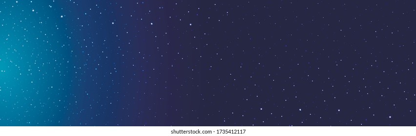 Starry black and blue sky with flying comets