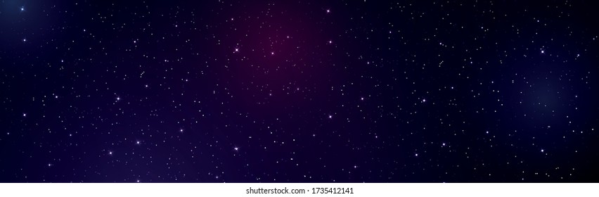 Starry black and blue sky with flying comets